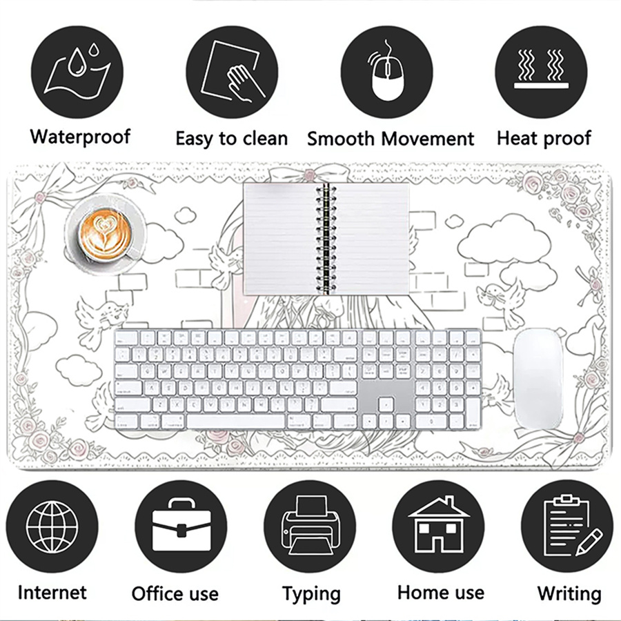 가죽 마우스 패드, 천사 소녀가 있는 책상 카펫, 빈티 - Leather Desk Pad 리뷰 및 가격