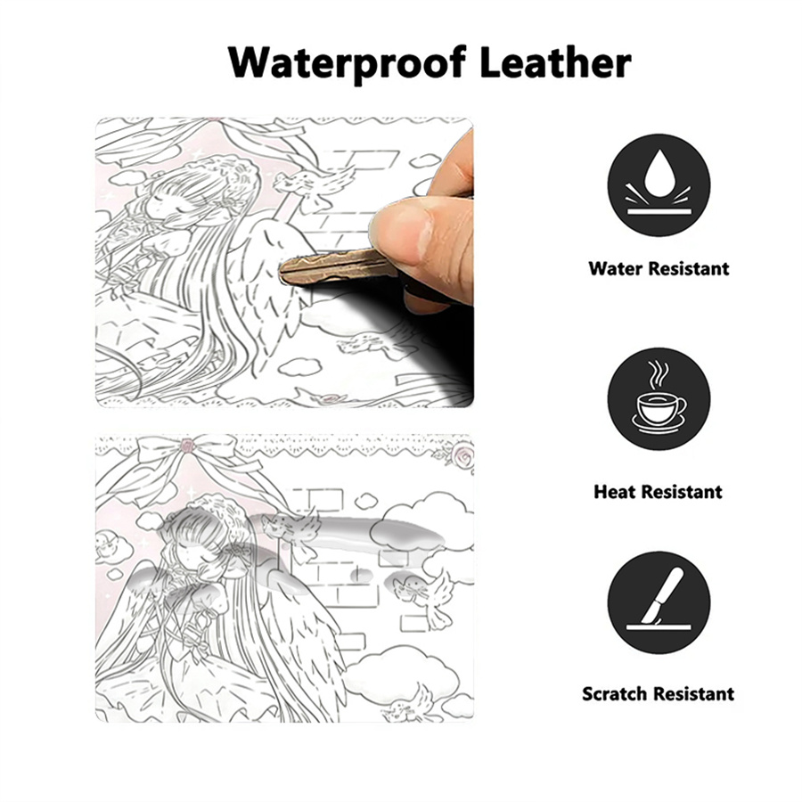 가죽 마우스 패드, 천사 소녀가 있는 책상 카펫, 빈티 - Leather Desk Pad 리뷰 및 가격